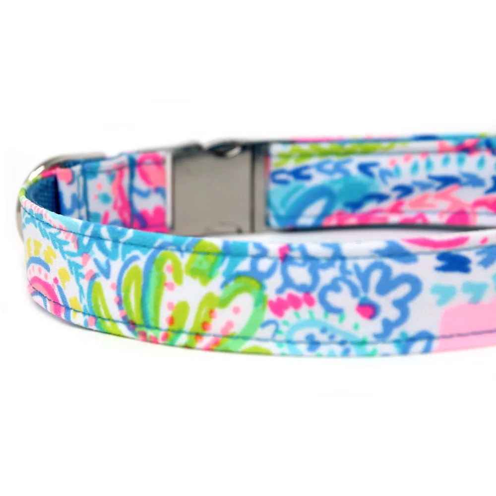 Lilly Pullitzer Pattern Dog Collar | Flocked Fun