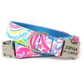 Lilly Pullitzer Pattern Dog Collar | Flocked Fun