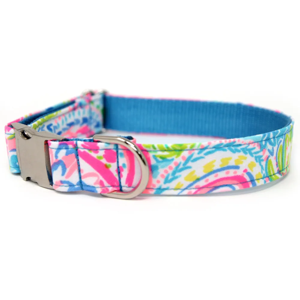 Lilly Pullitzer Pattern Dog Collar | Flocked Fun