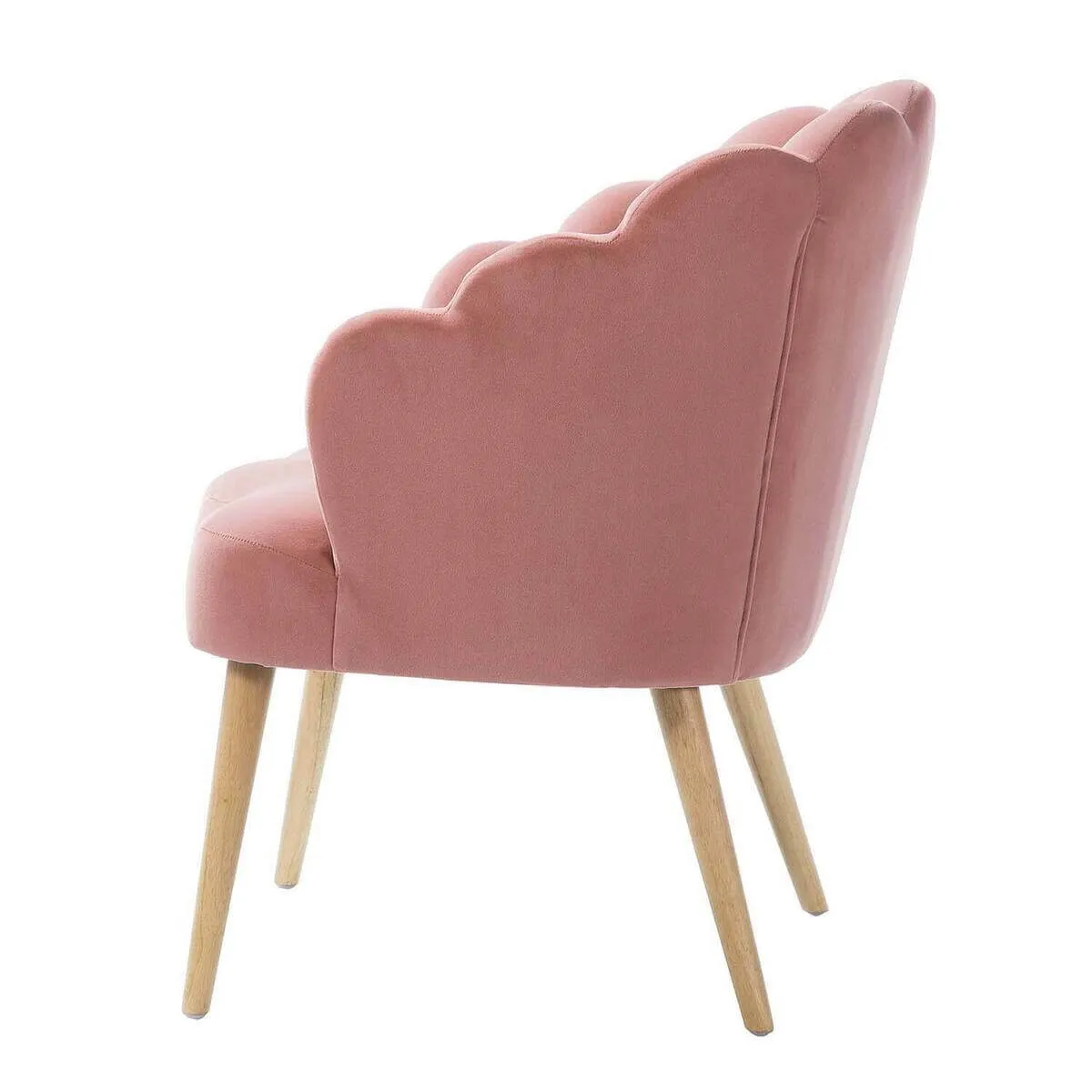 Lotus Upholstered Arm Chair In Velvet