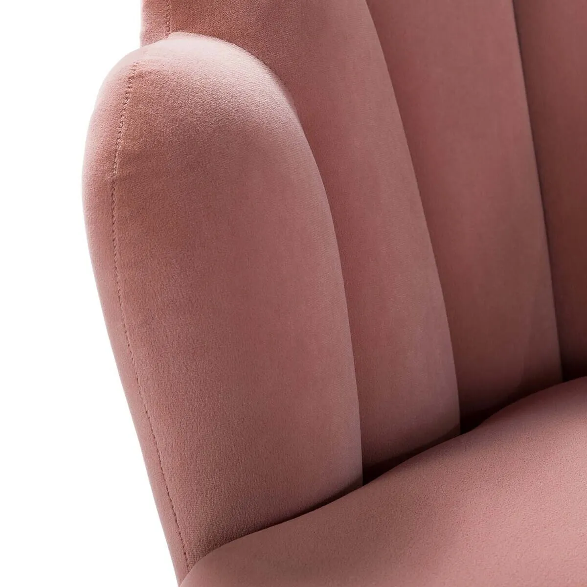 Lotus Upholstered Arm Chair In Velvet