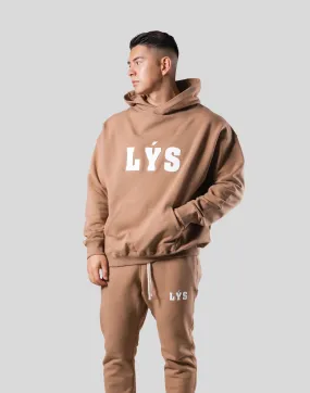 LÝS Logo Stretch Pullover Hoodie - Beige