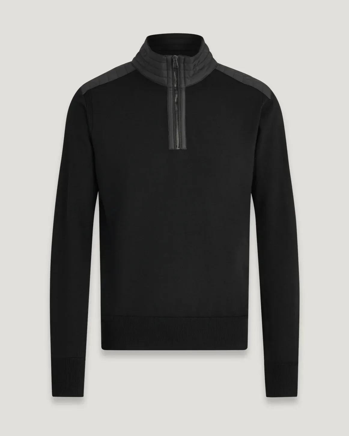 Men's Belstaff Black Kilmington 1/4 Zip Jumper