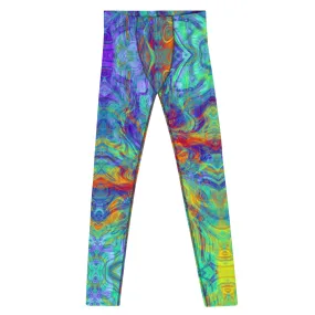 Men's Leggings, Multicolor, Men's Rave Pants, Festival Tights, Gym Leggings, Wrestling Pants, Unusual Gifts for Him, Yoga Leggings