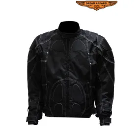 Men's Motorcycle Jacket With Mesh & Nylon Material