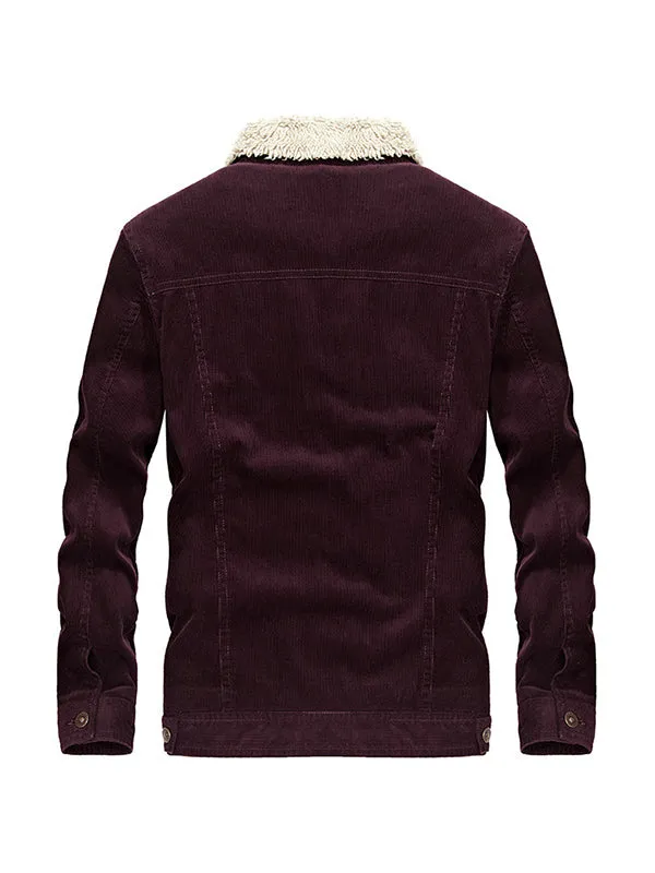 Men's Velvet Thickened Warm Loose Cotton Jacket Coat