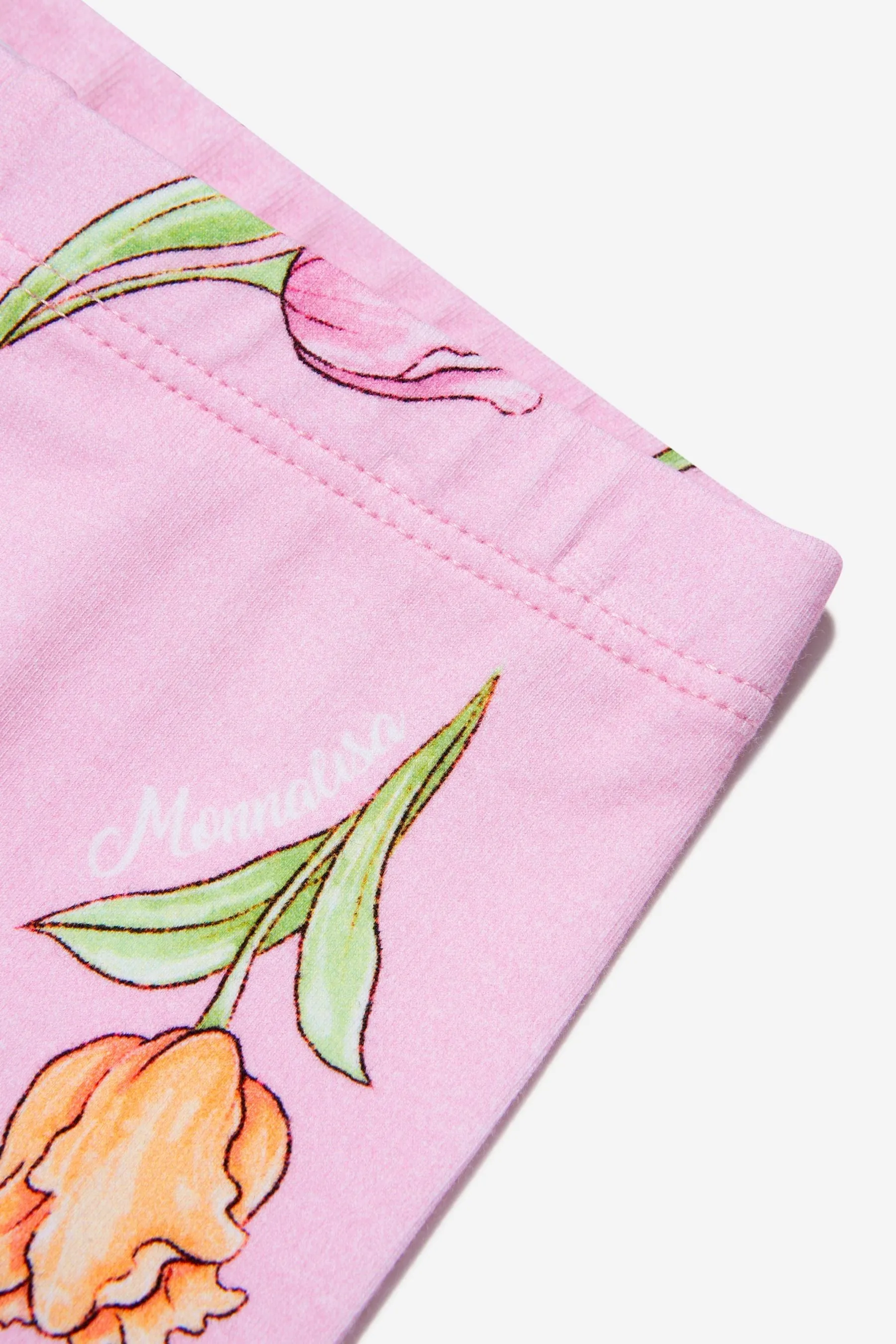 Monnalisa Baby Girls Tulip Print Leggings In Pink