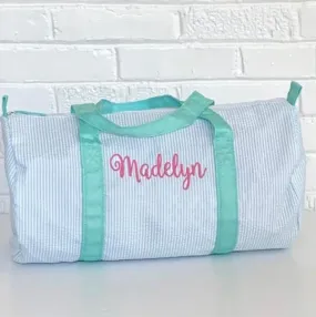 MONOGRAM AQUA SEERSUCKER DUFFLE