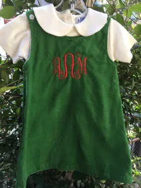 MONOGRAM CORDUROY JUMPER GREEN