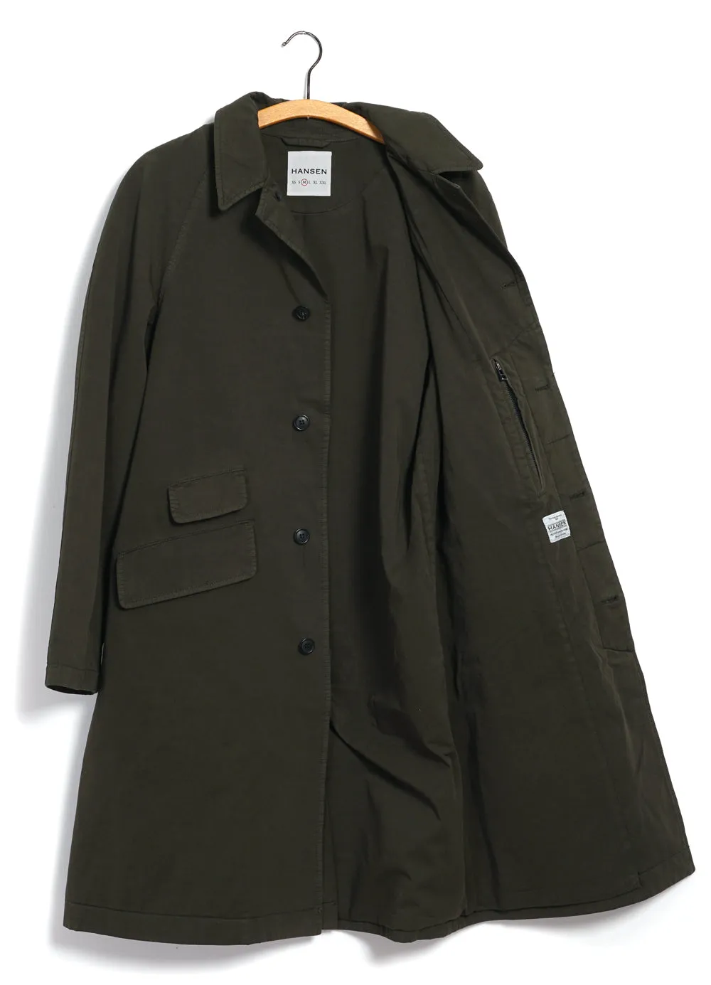 MORTEN | Long Coat | Olive Drill