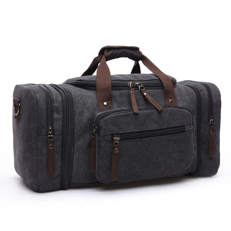 MRoyale™ Men's Canvas Expansion Duffle Weekend Travel Bag