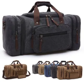 MRoyale™ Men's Canvas Expansion Duffle Weekend Travel Bag