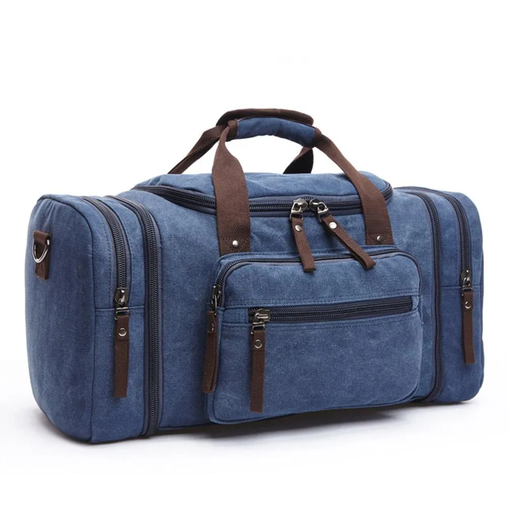 MRoyale™ Men's Canvas Expansion Duffle Weekend Travel Bag