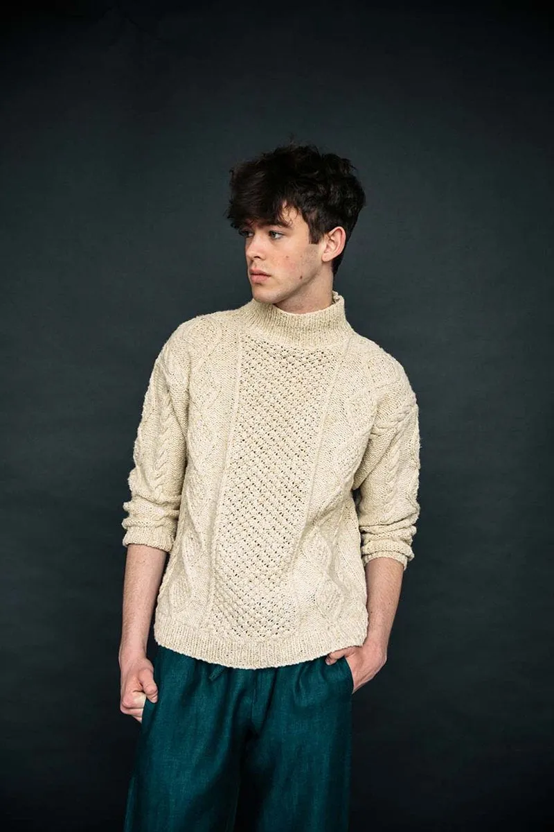 Natural Aran Hand-Knit Jumper