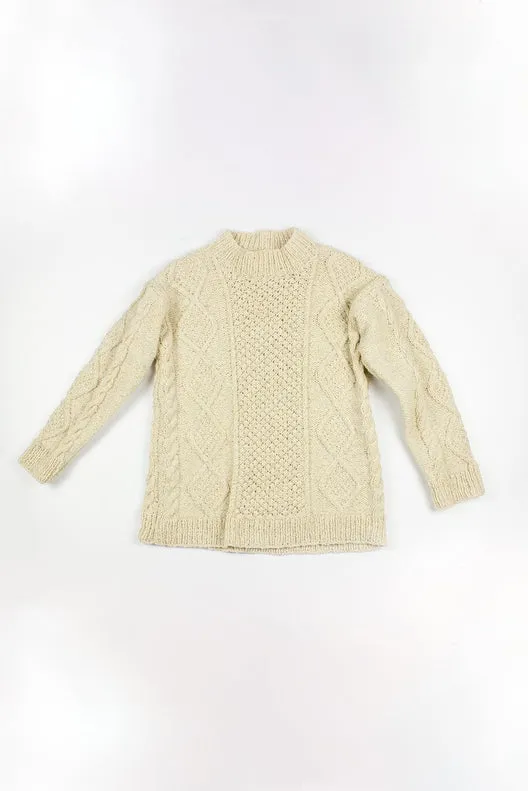 Natural Aran Hand-Knit Jumper