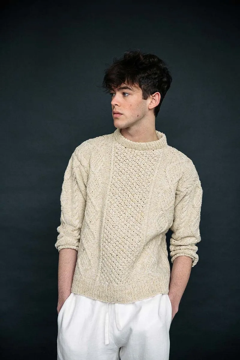 Natural Aran Hand-Knit Jumper