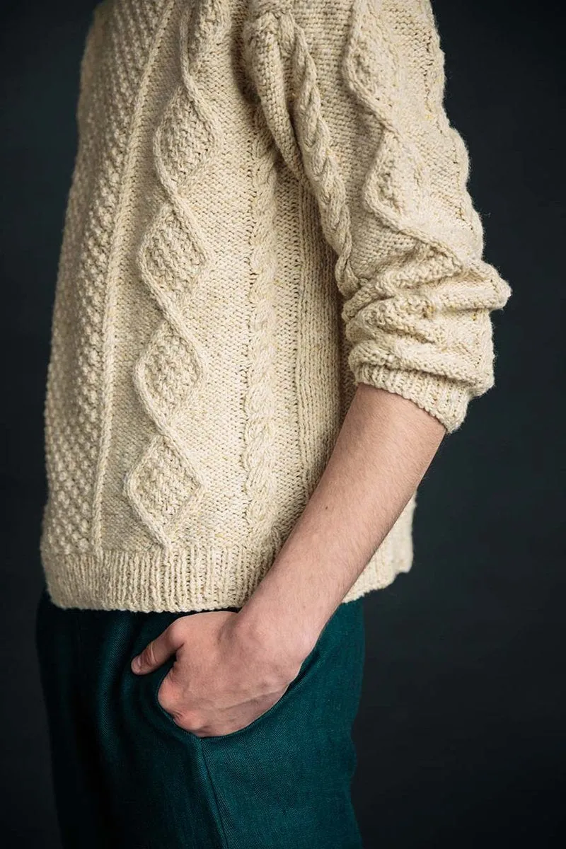 Natural Aran Hand-Knit Jumper