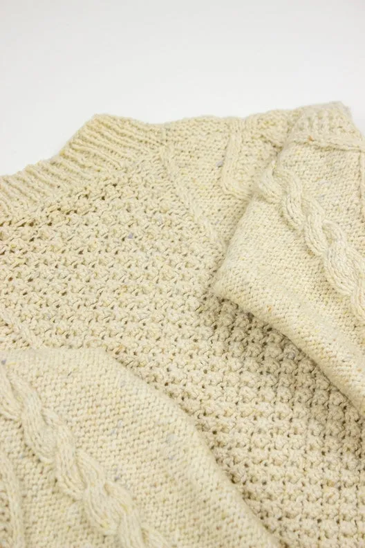 Natural Aran Hand-Knit Jumper