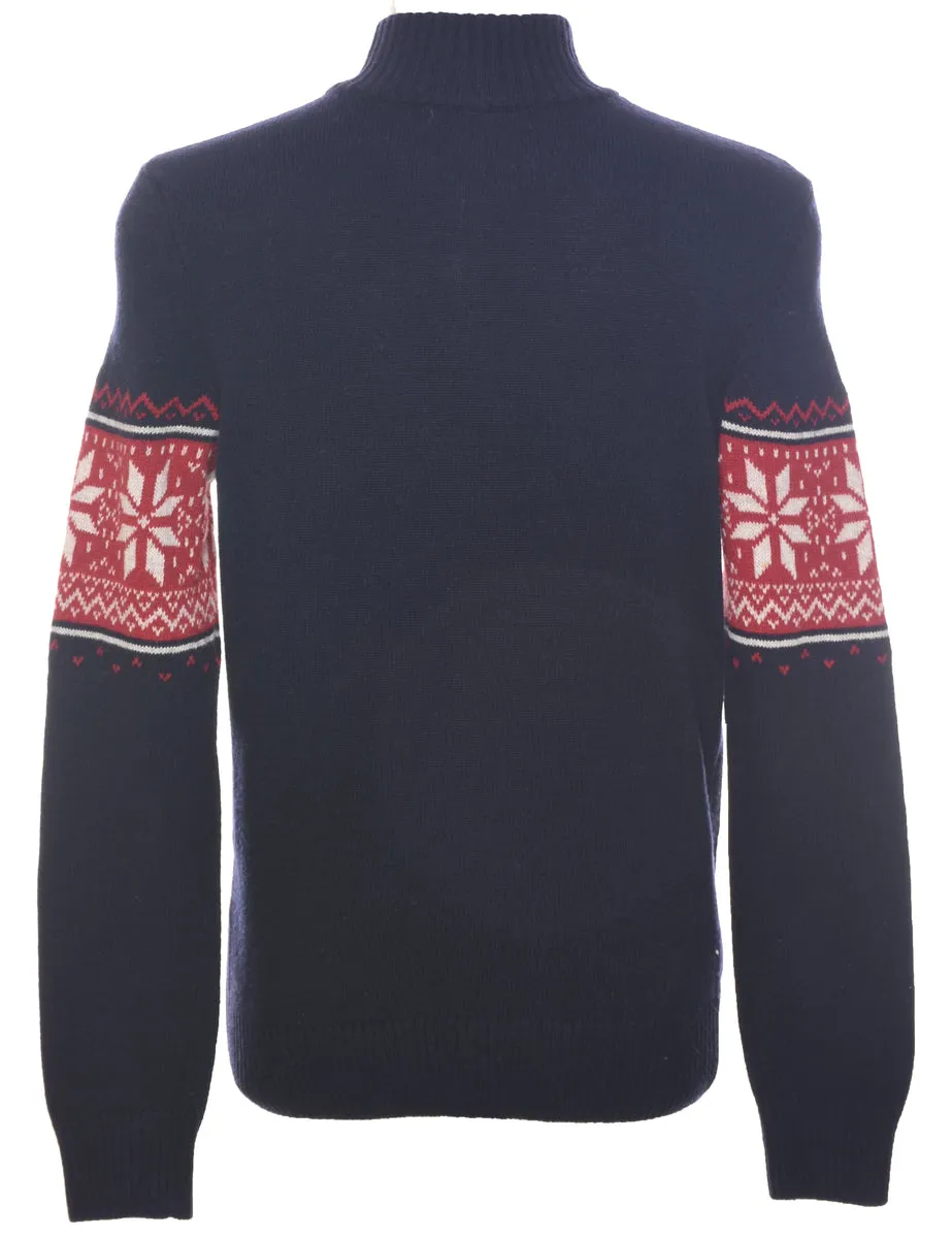 Nordic Quarter Zip Jumper - M