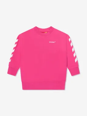 Off-White Girls Rubber Arrow Sweatshirt in Pink