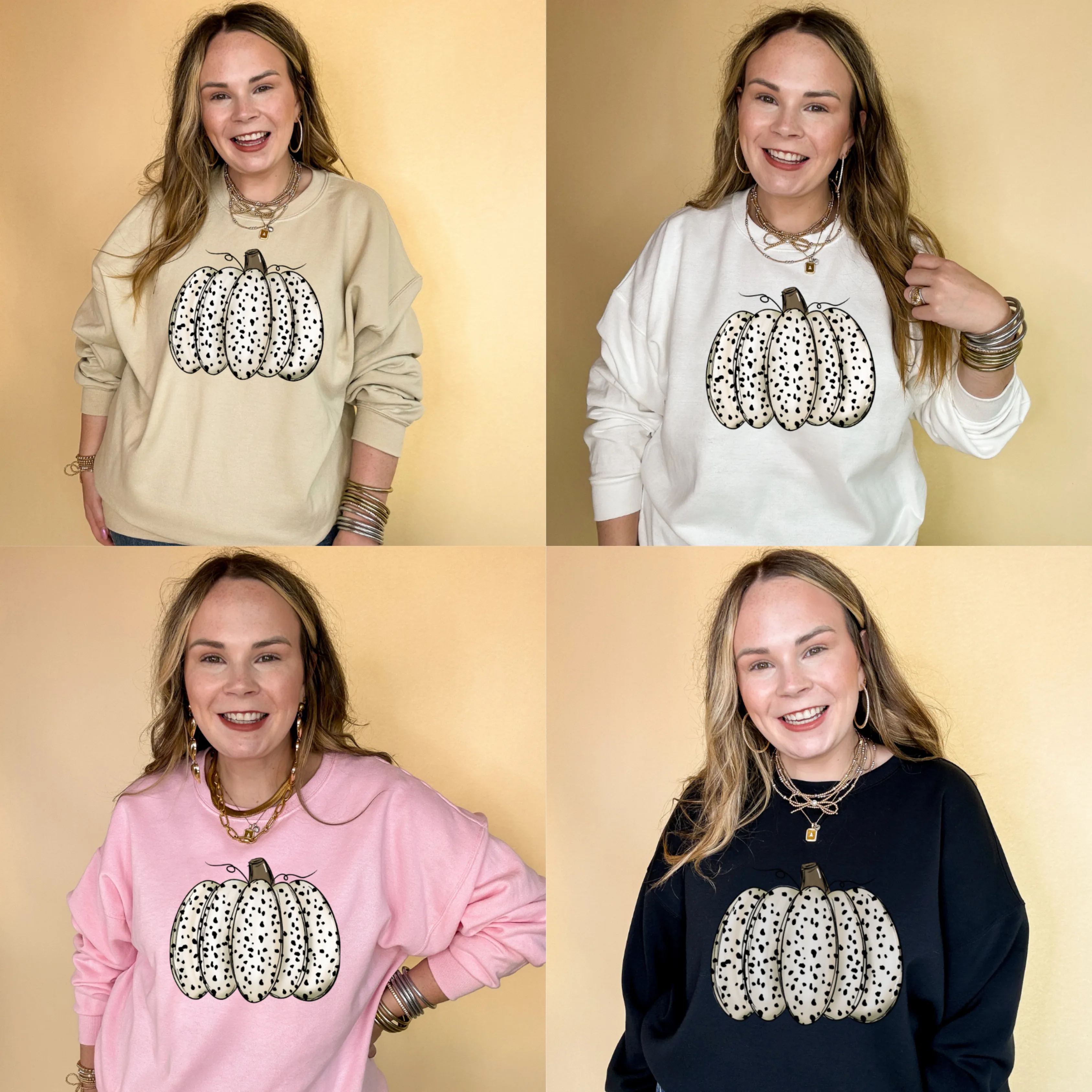 Online Exclusive | Spotted Harvest Pumpkin Graphic Sweatshirt in Multiple Color Options