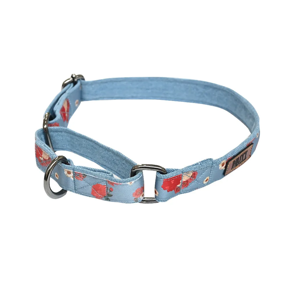 Pawesome Blossom Martingale Denim collar