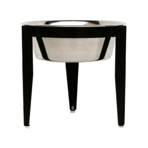 Pets Stop Vision Single Diner Raised Feeder Black