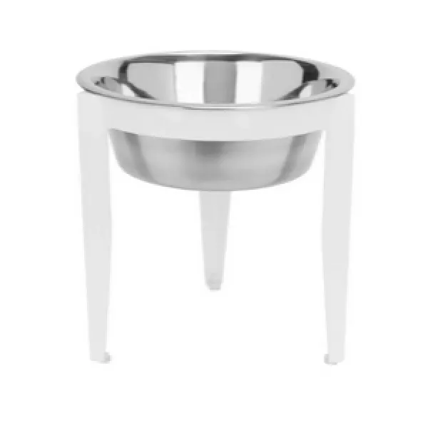 Pets Stop Vision Single Diner Raised Feeder White