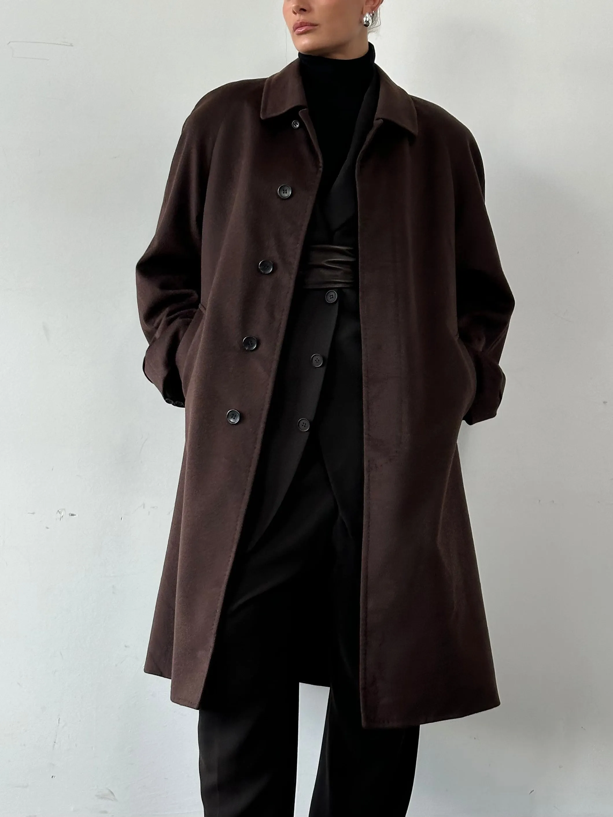 Pierre Balmain 80s Pure Cashmere Coat - XL