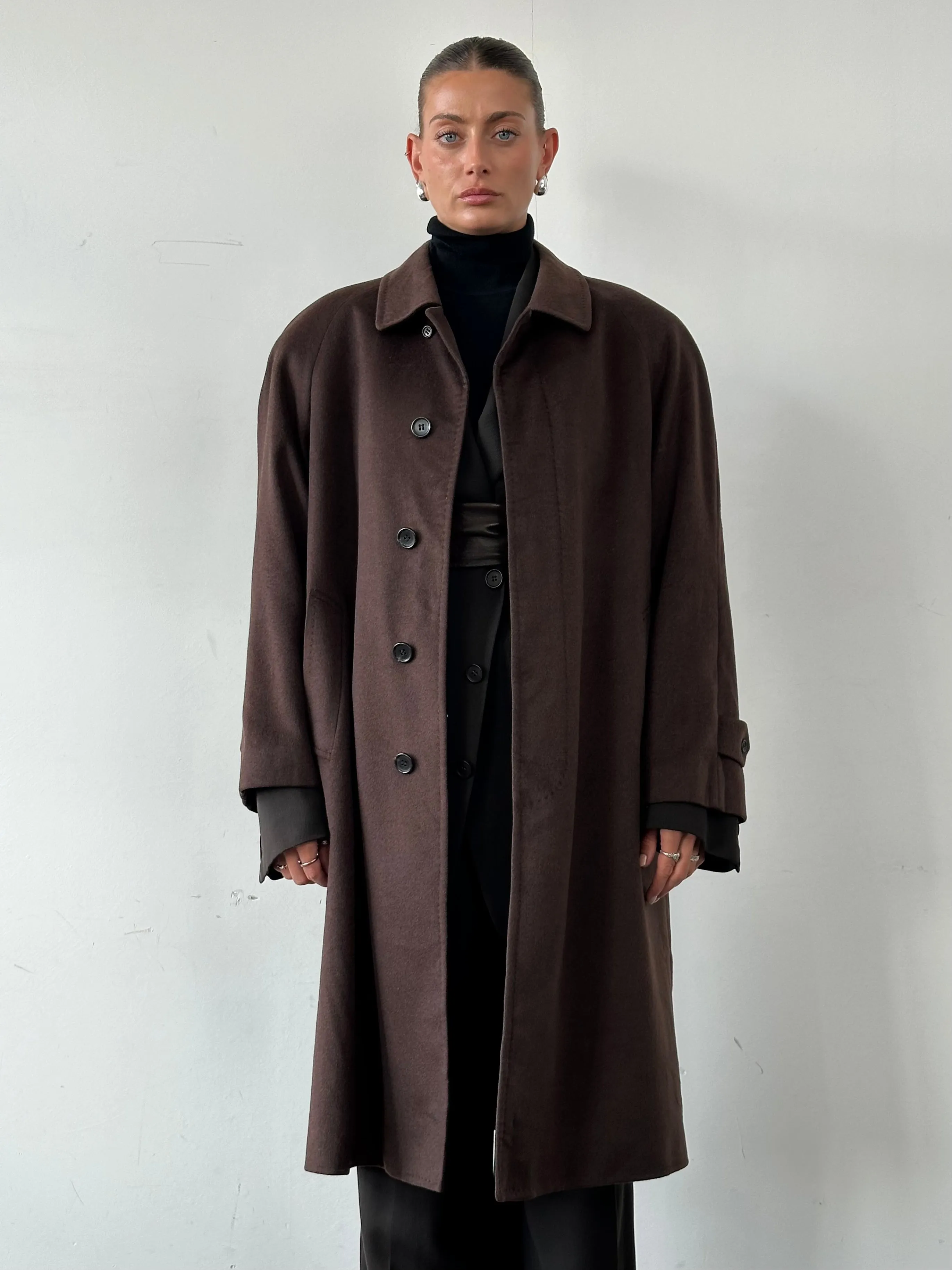 Pierre Balmain 80s Pure Cashmere Coat - XL