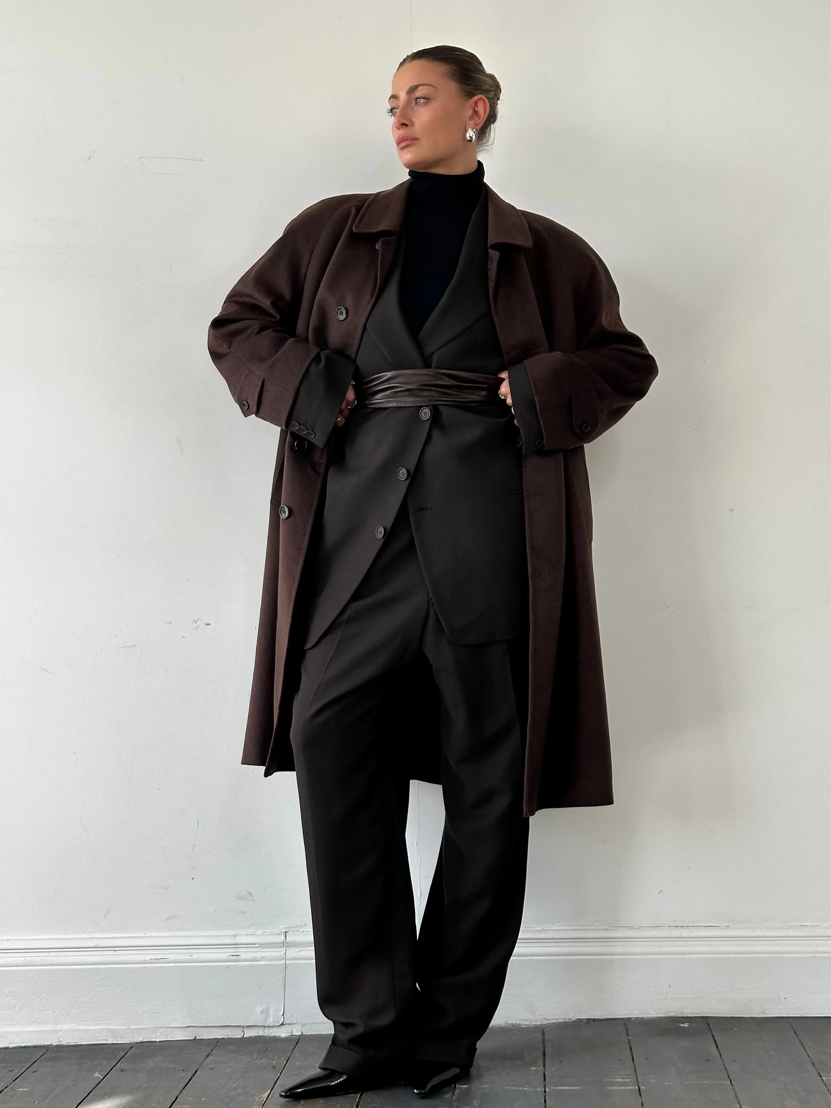 Pierre Balmain 80s Pure Cashmere Coat - XL