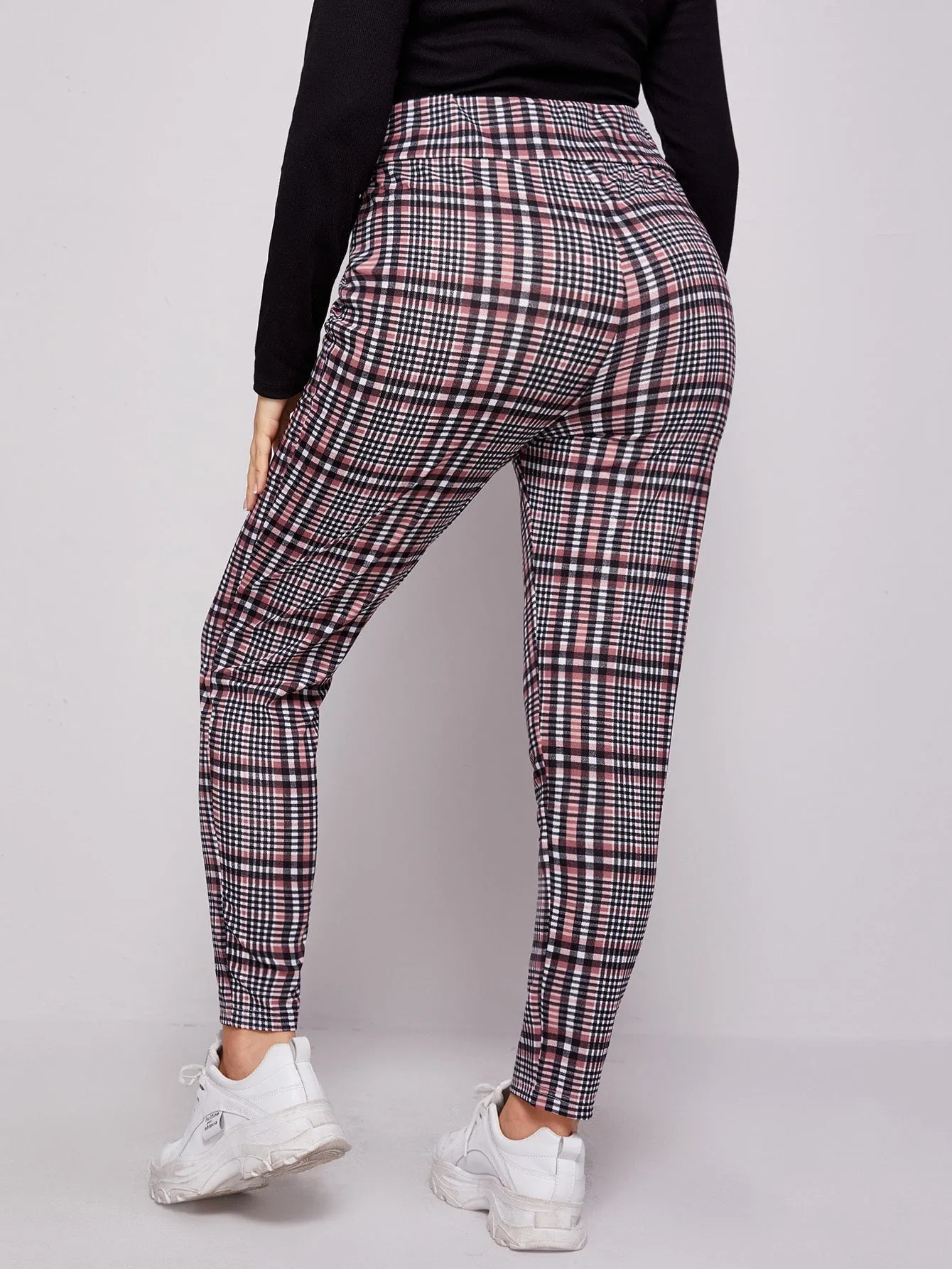 Plaid Wrap Long Plus Size Leggings