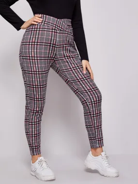 Plaid Wrap Long Plus Size Leggings