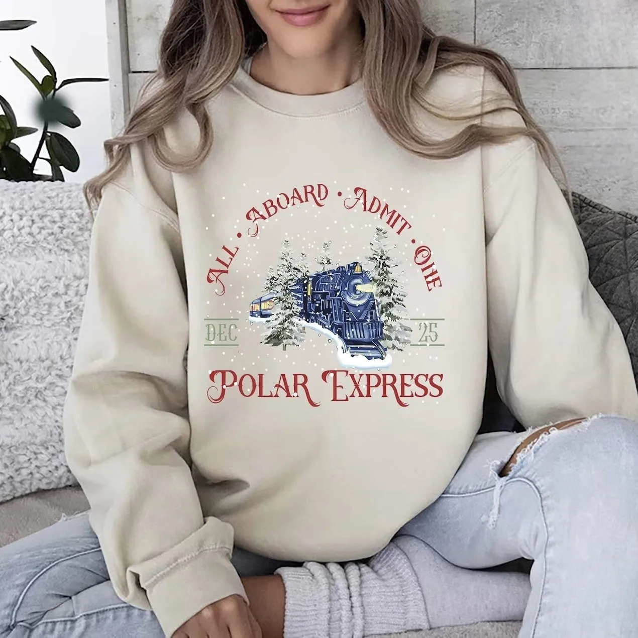 Polar Express Sweatshirt – All Aboard Holiday Design