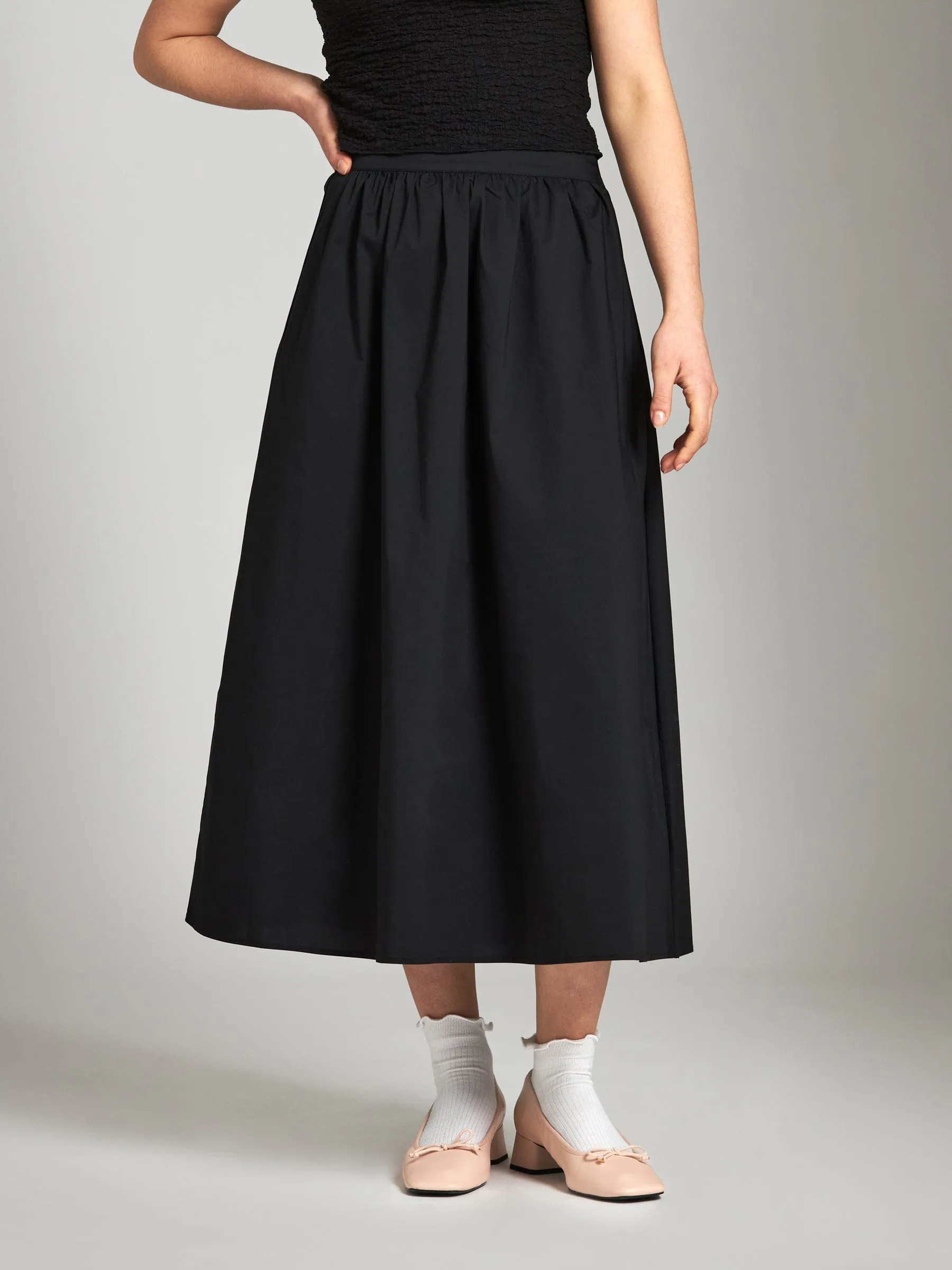 Poplin Coral Skirt