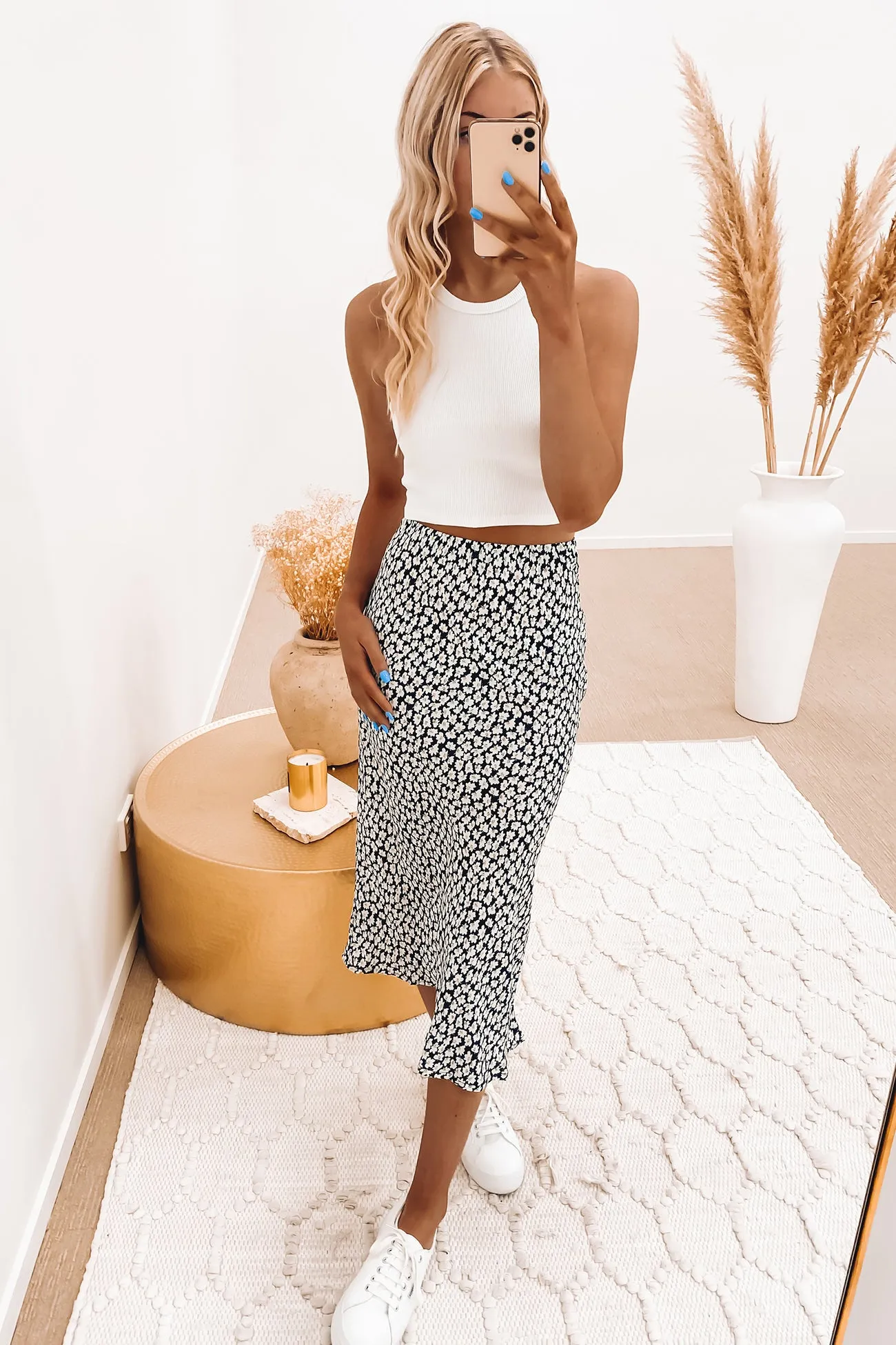 Posie Midi Skirt Print