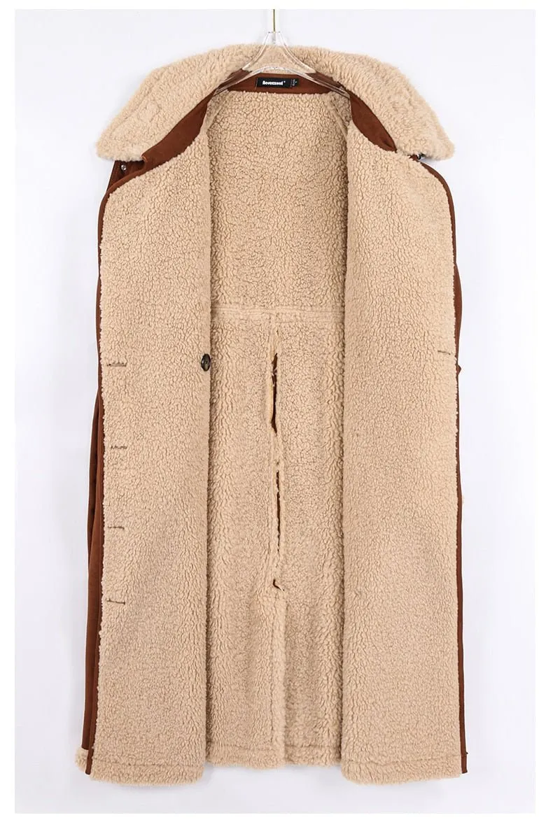 Pre Order:  Shearling Faux Suede Sheepskin Coat