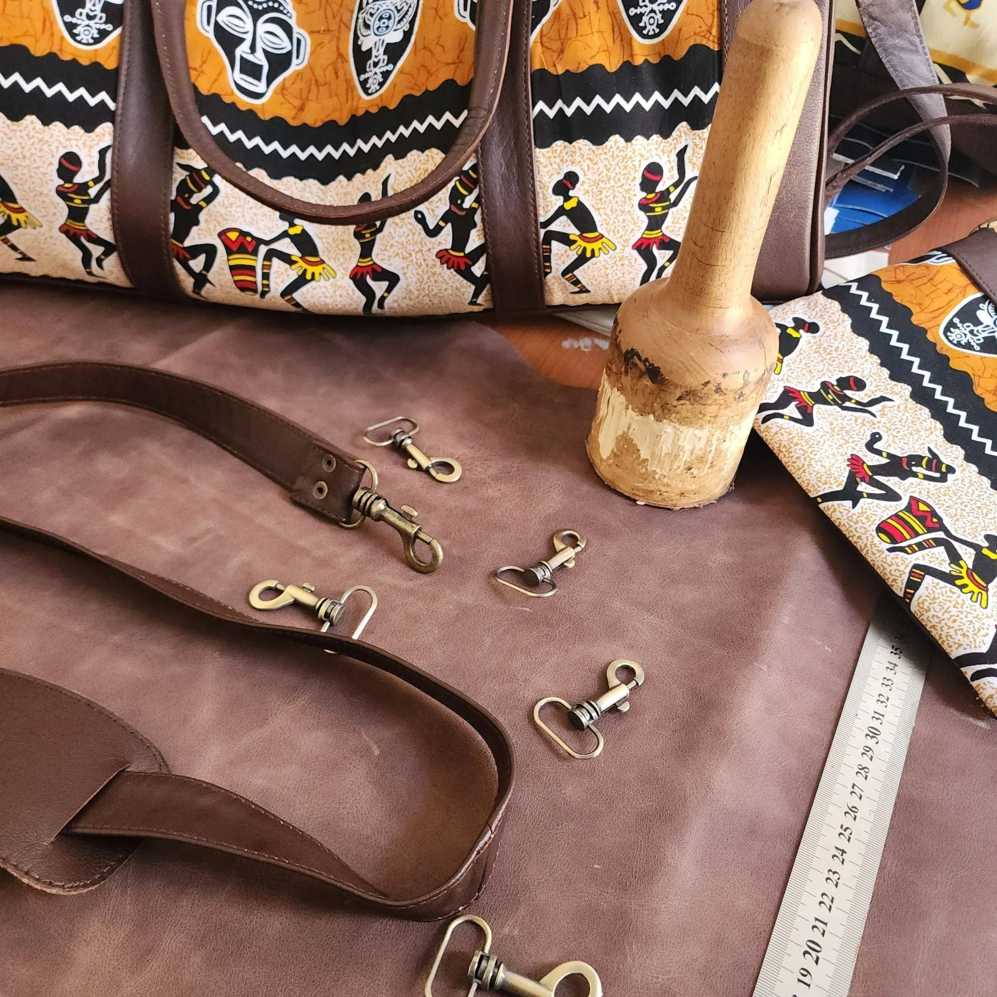 "Gnawa" Handcrafted Genuine Leather Duffle and Clutch Bags | Trendiesty