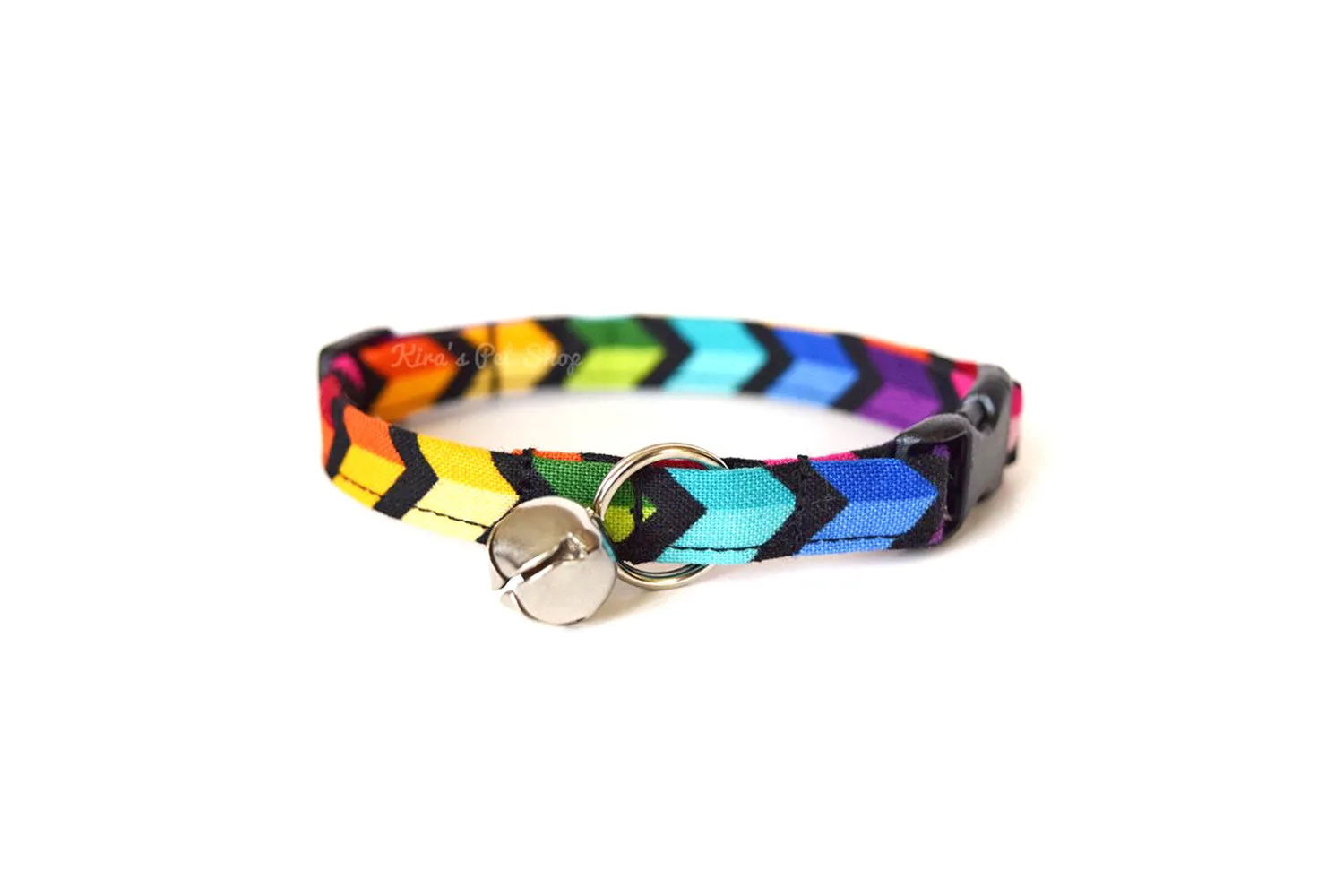 Rainbow Chevron Cat Collar