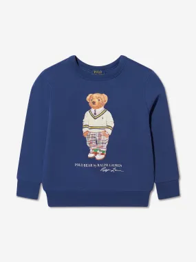 Ralph Lauren Boys Bear Sweatshirt in Navy