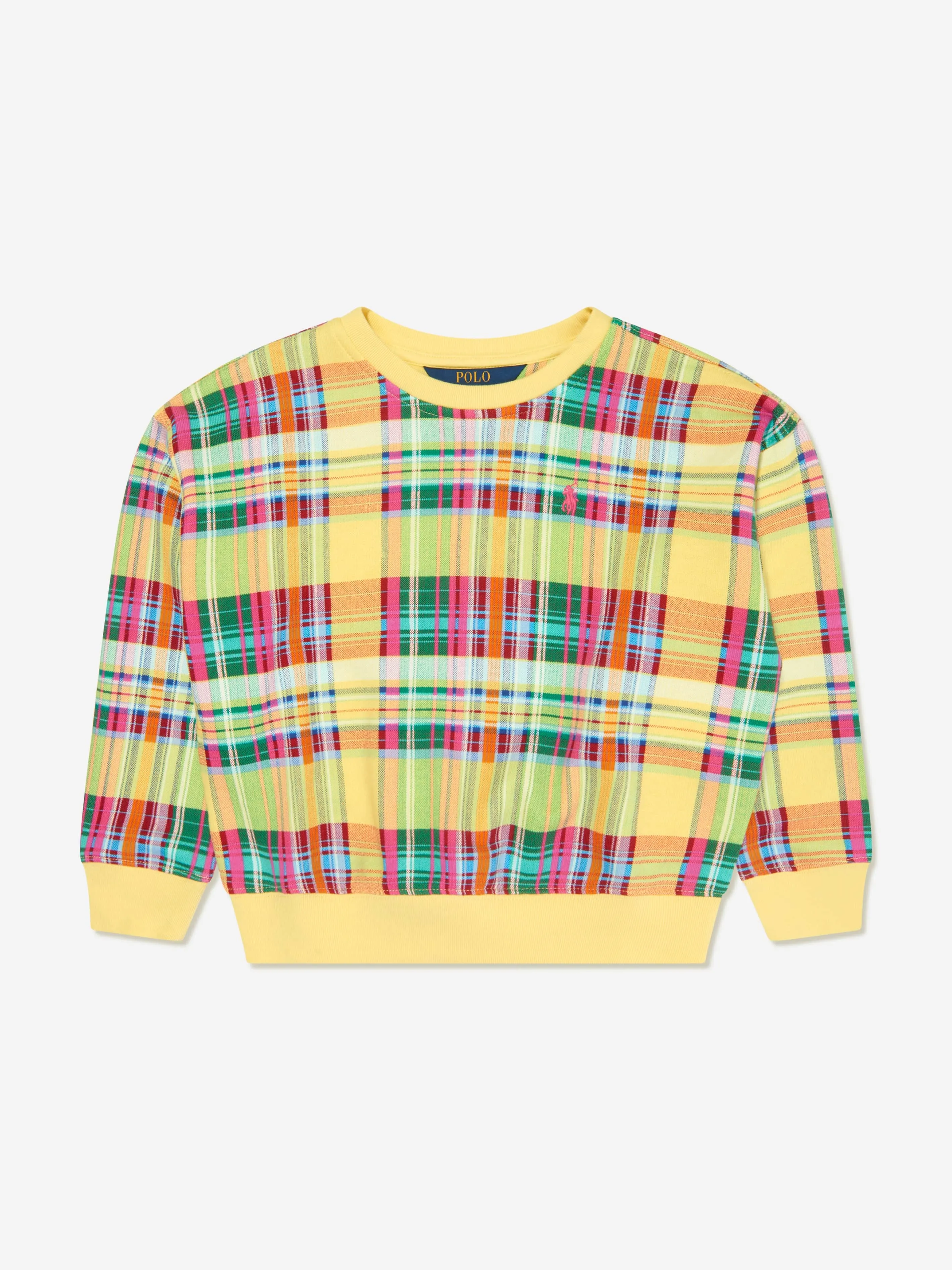 Ralph Lauren Girls Plaid Sweatshirt in Multicolour