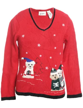 Red Dog Design Christmas Jumper - S