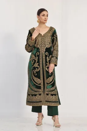 Rizwan Beyg Design - Veroz - Pure Velvet - Green - 1 Piece