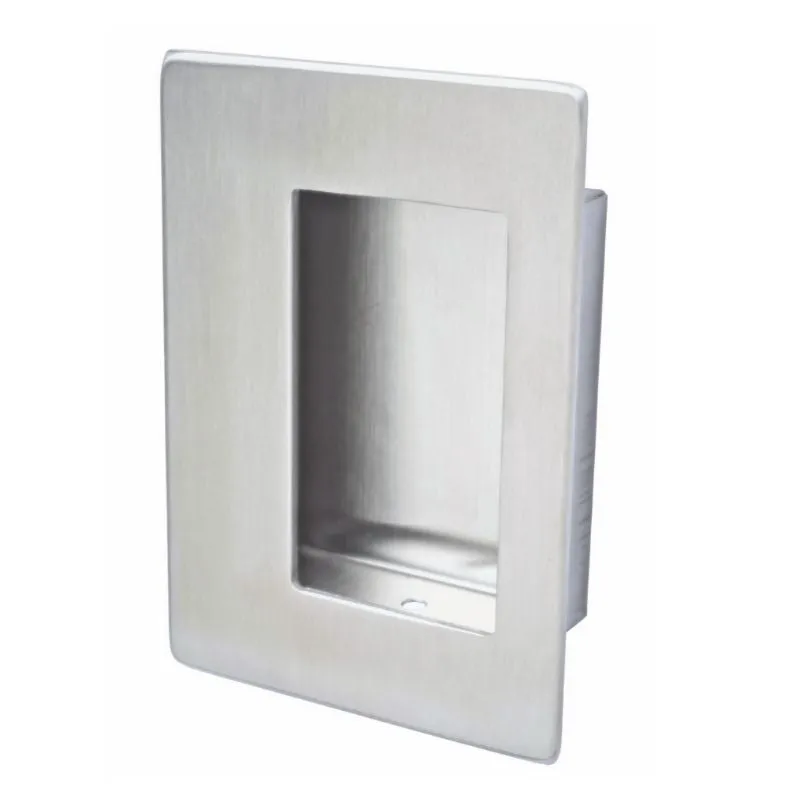 Rockwood 94C Flush Single Door Pull, Size 3 1/2 In x 5 In, With Concealed Mounting