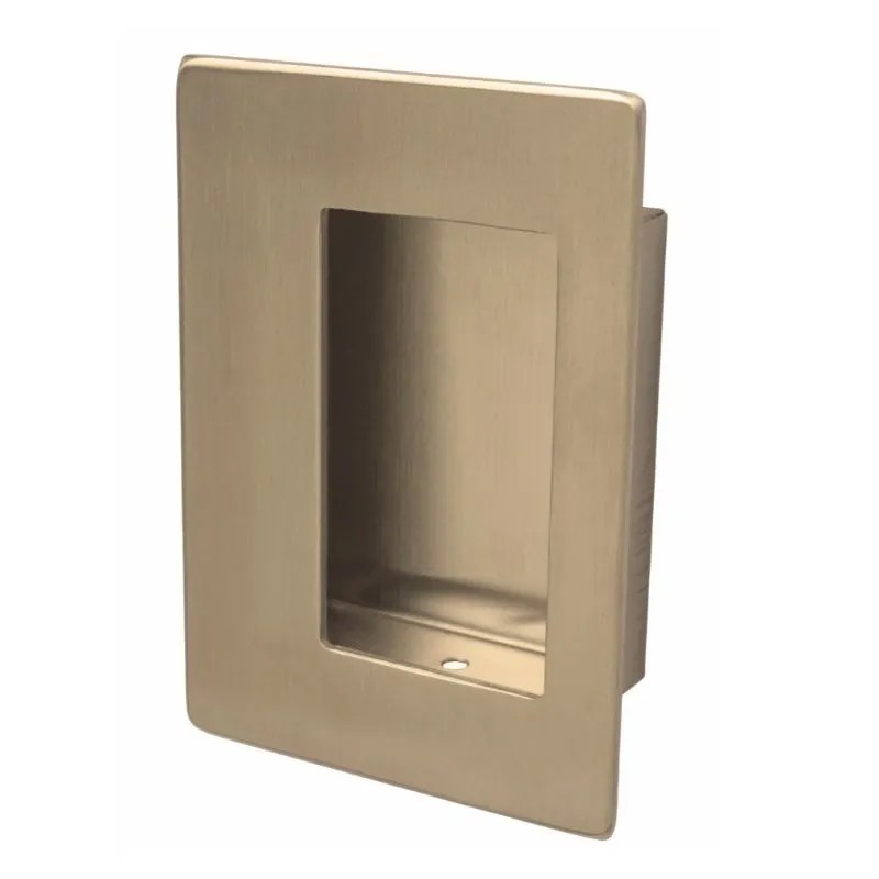 Rockwood 94C Flush Single Door Pull, Size 3 1/2 In x 5 In, With Concealed Mounting