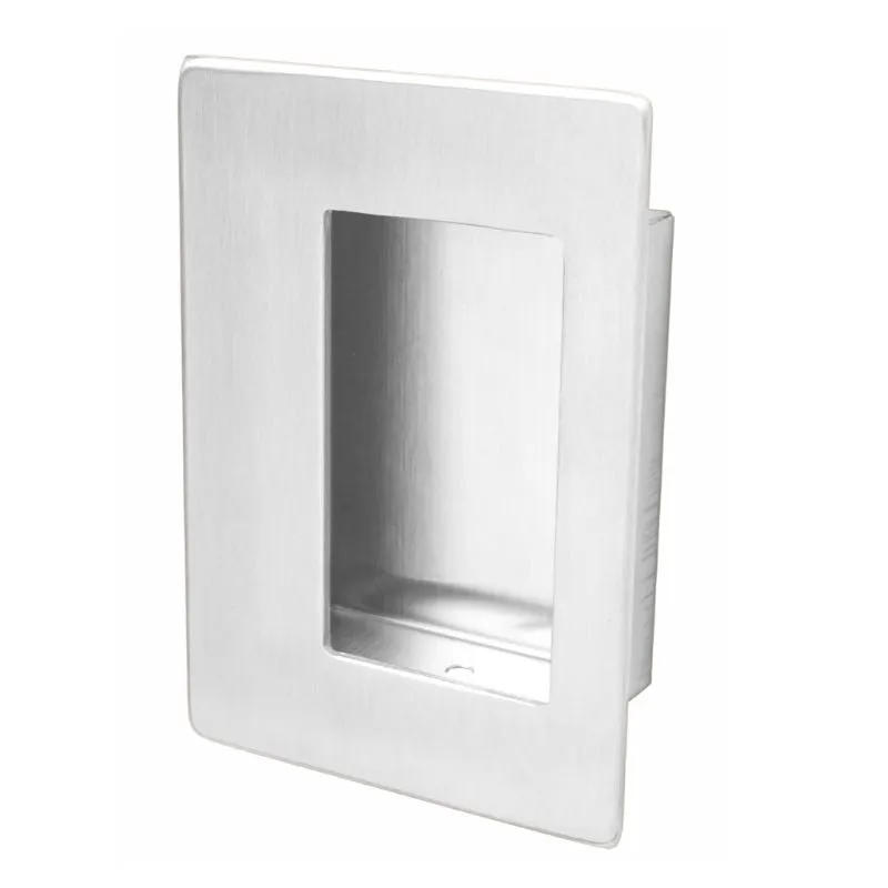 Rockwood 94C Flush Single Door Pull, Size 3 1/2 In x 5 In, With Concealed Mounting