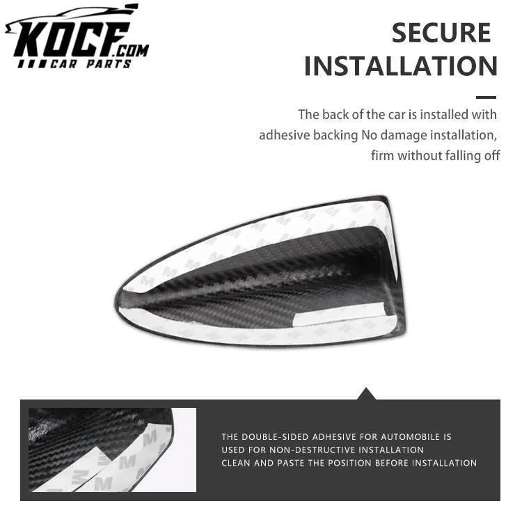 Roof Antenna Frame Decal Cover Trim Antenna Carbon Fiber Shark Fin For E82 E46 E90 E92