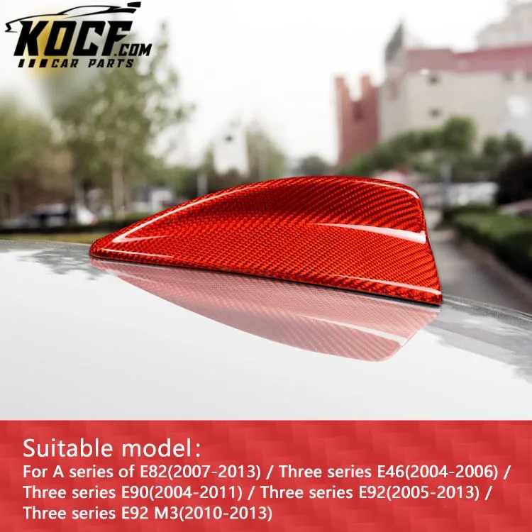Roof Antenna Frame Decal Cover Trim Antenna Carbon Fiber Shark Fin For E82 E46 E90 E92