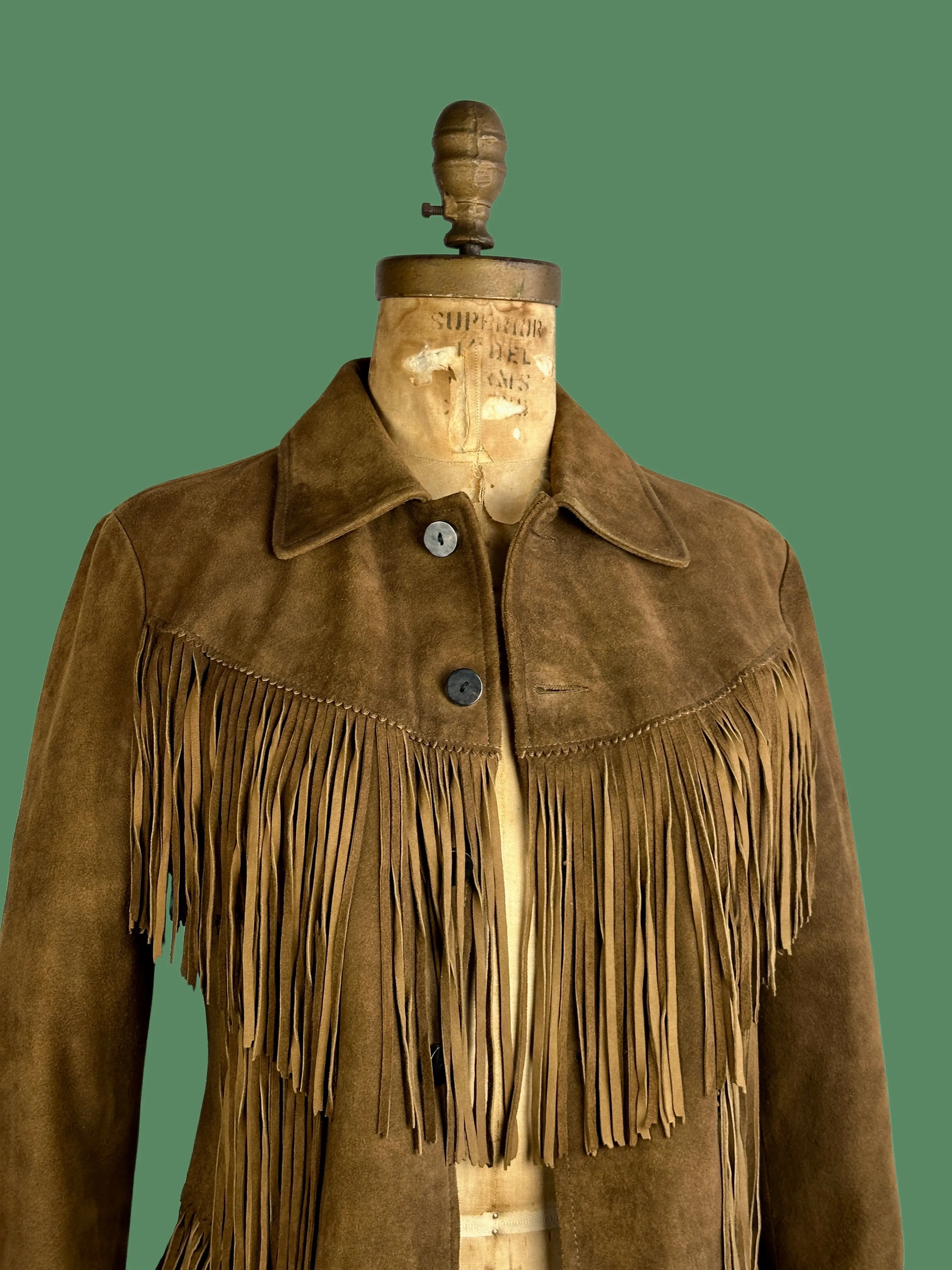 RRL RALPH LAUREN Suede Fringe Jacket • Small