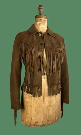 RRL RALPH LAUREN Suede Fringe Jacket • Small